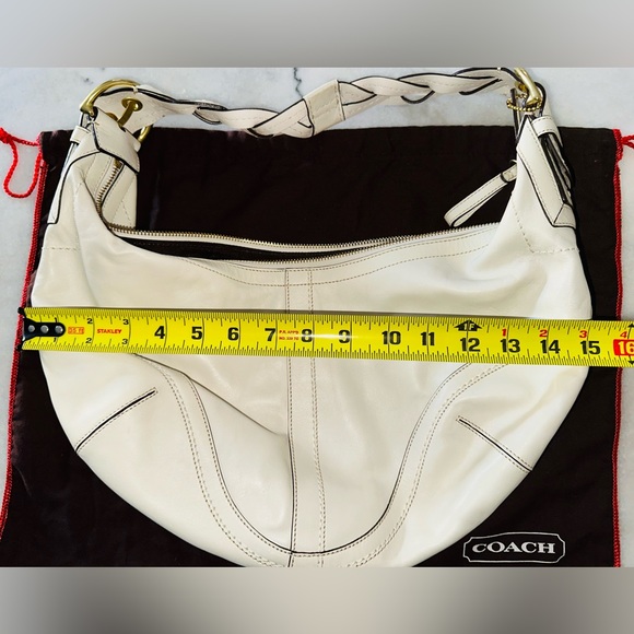 NEW COACH Soho Dylan Braided Handle Cream
Leather Large Hobo Shoulder Bag #10044 - Picture 10 of 10